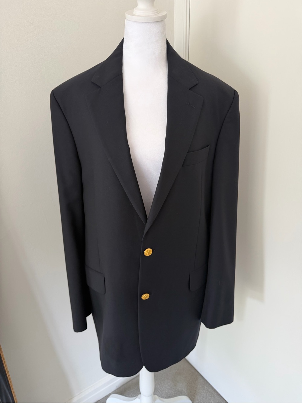 Brooks Brothers Brookease Loro Piana Men's Blazer with Gold Buttons